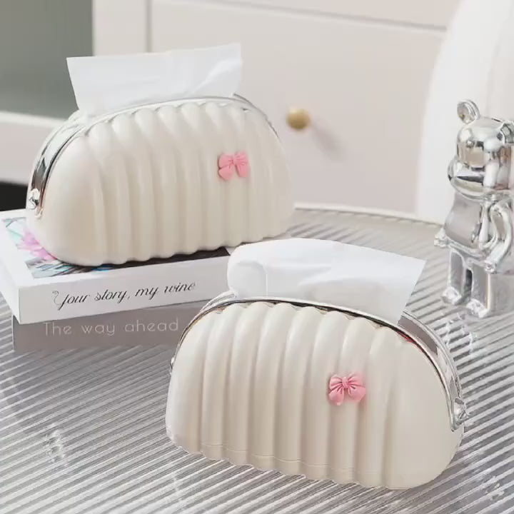 Decorative Shell Tissue Box Case