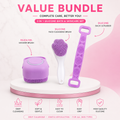 3-in-1 Silicone Bath & Skincare Set – Face Brush, Shower Brush & Back Scrubber