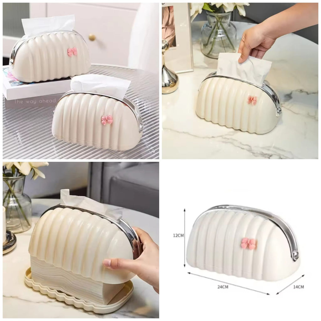 Decorative Shell Tissue Box Case