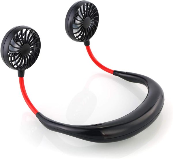 Portable Neckband Fan – USB Rechargeable 3-Speed Fan
