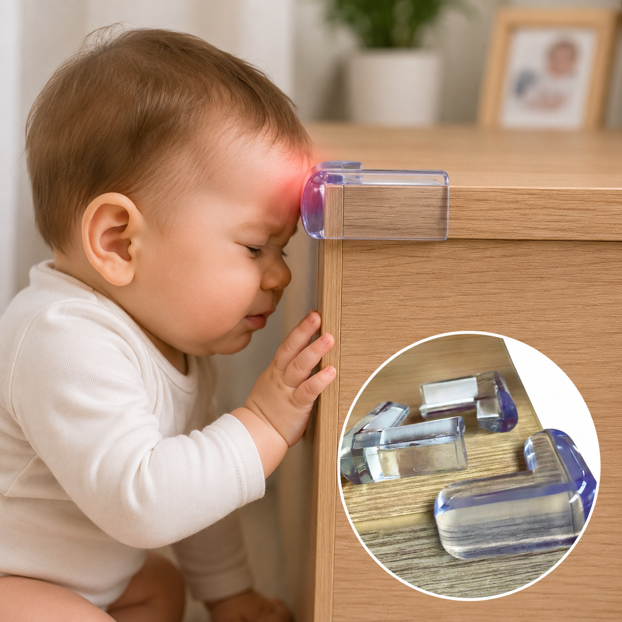 4PCS Transparent Baby Safety Table Corner Protectors – Soft Silicone Edge Guards