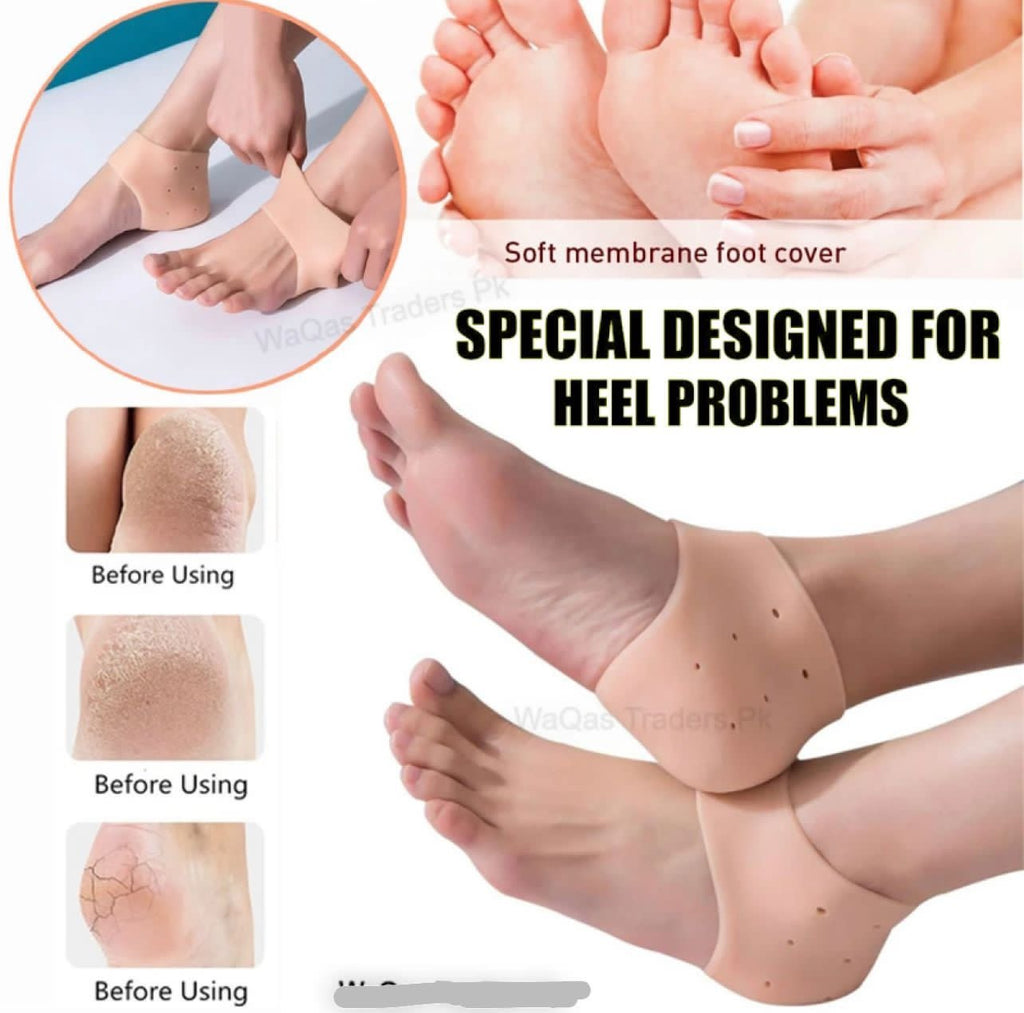 Half Heel Pain Relief & Anti-Crack Silicone Sleeves