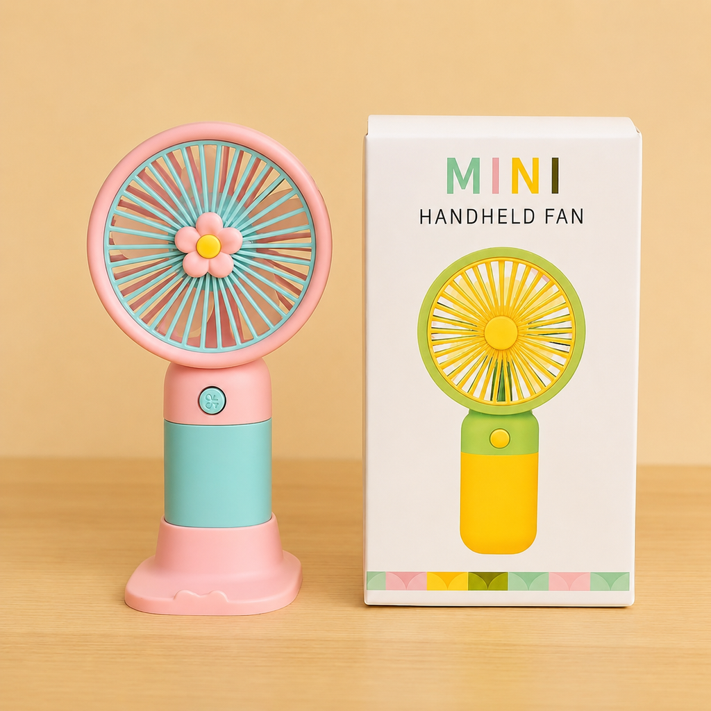 Cute Mini Portable Handheld Fan | USB Rechargeable