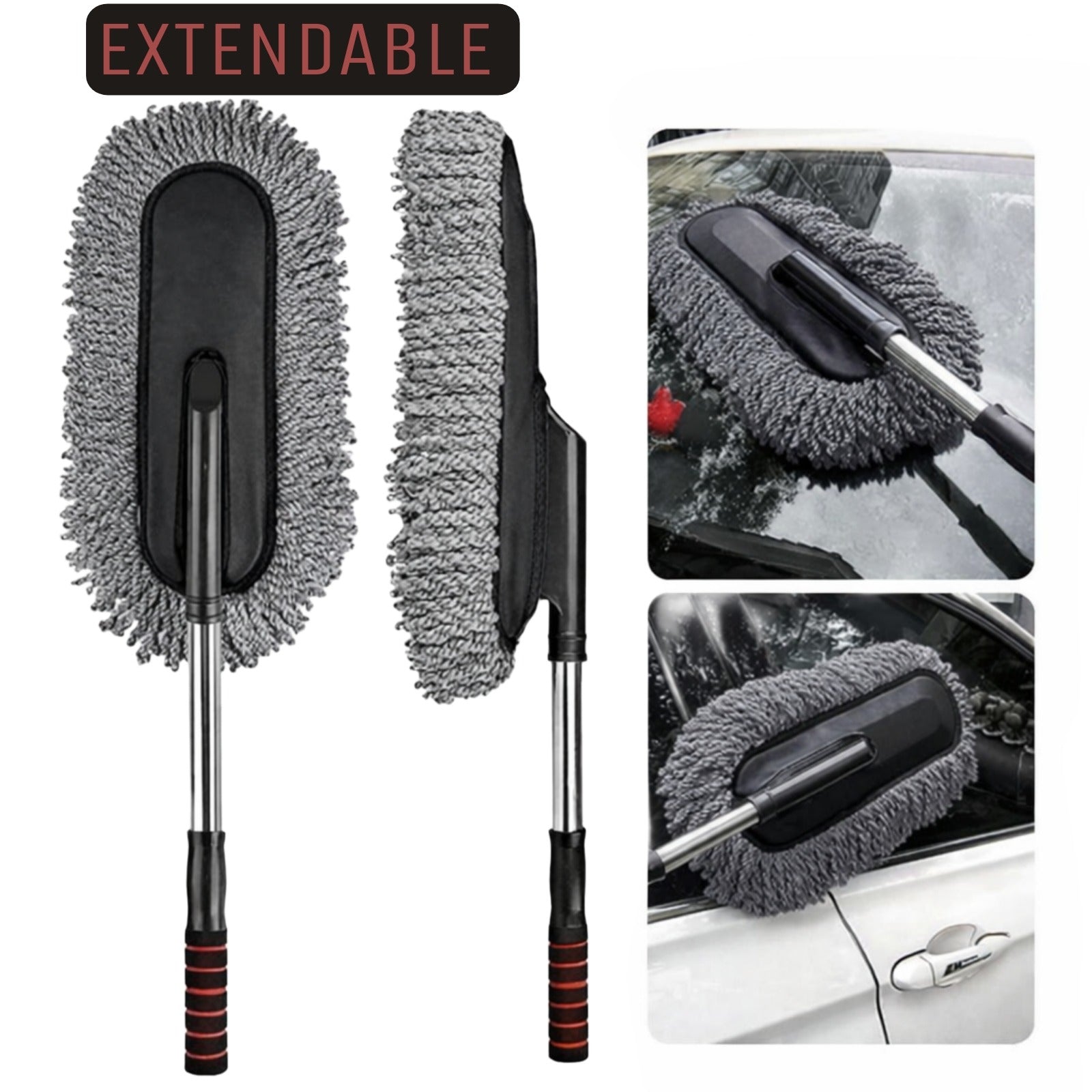 Microfiber Car Wash Brush – Telescopic Cleaning Mop &
Dusting Tool