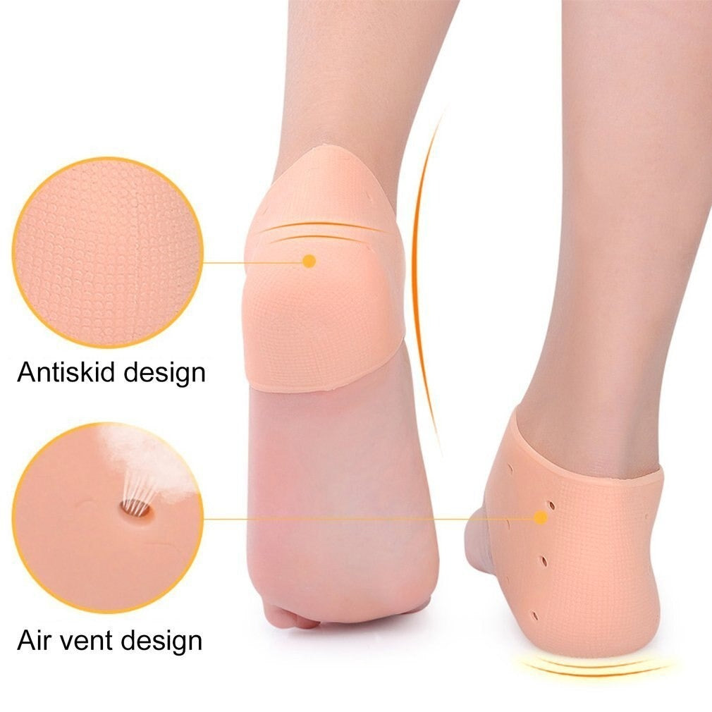 Half Heel Pain Relief & Anti-Crack Silicone Sleeves