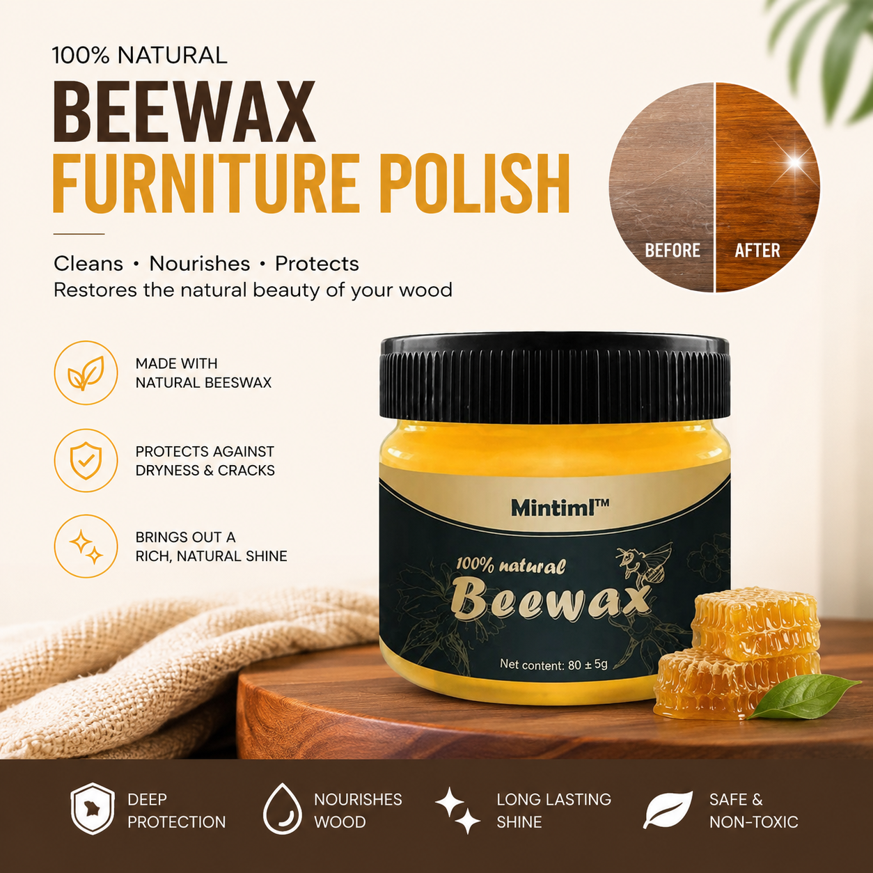 Wood Seasoning Beeswax Polish – Furniture Care Wax