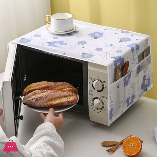 Dust Proof Microwave Oven Cover – Waterproof & Oil-Resistant Kitchen Protector
