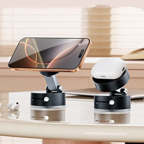 Premium Magnetic Suction Phone Holder – 360° Rotatable Foldable Car & Desk Mount