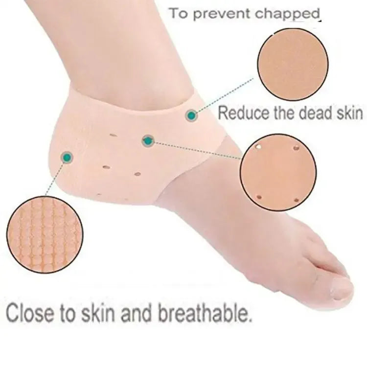 Half Heel Pain Relief & Anti-Crack Silicone Sleeves