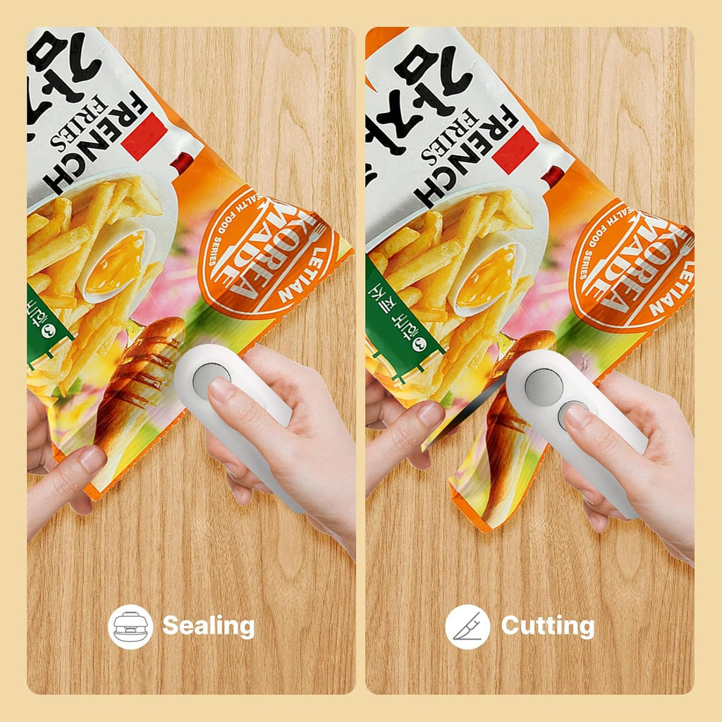 Mini Heat Sealing Machine 2-in-1 Cutter & Sealer