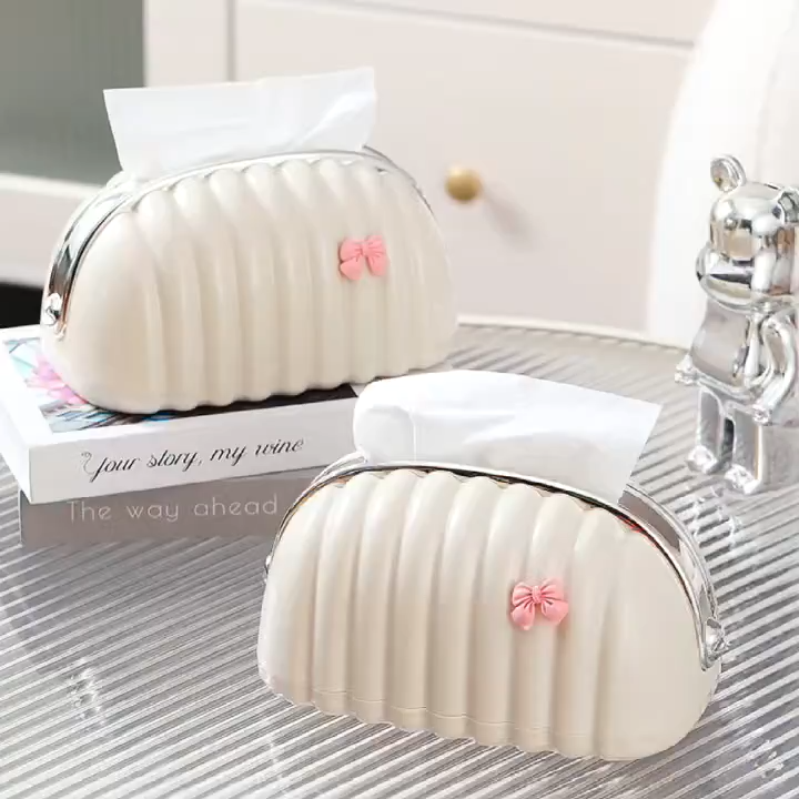 Decorative Shell Tissue Box Case