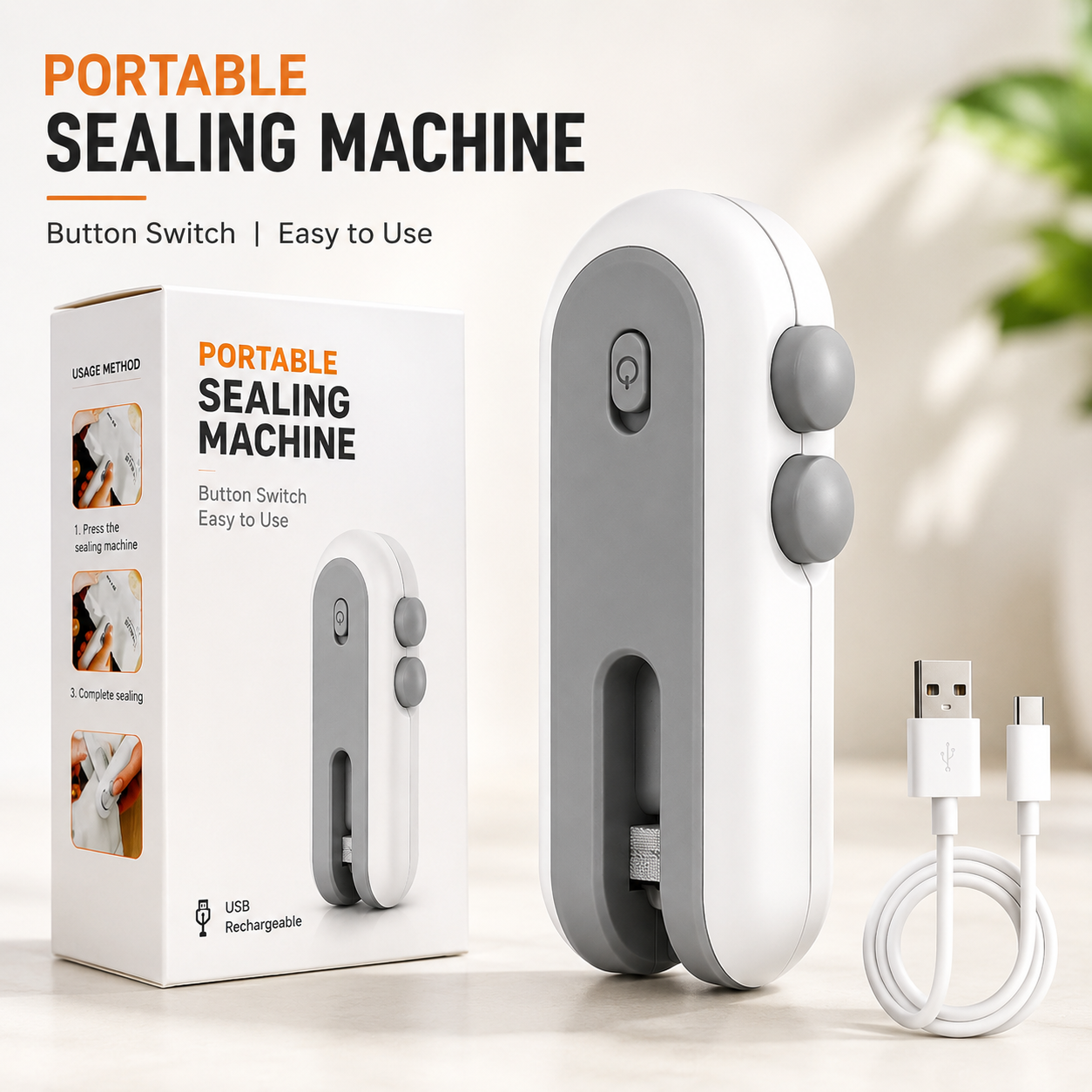 Mini Heat Sealing Machine 2-in-1 Cutter & Sealer