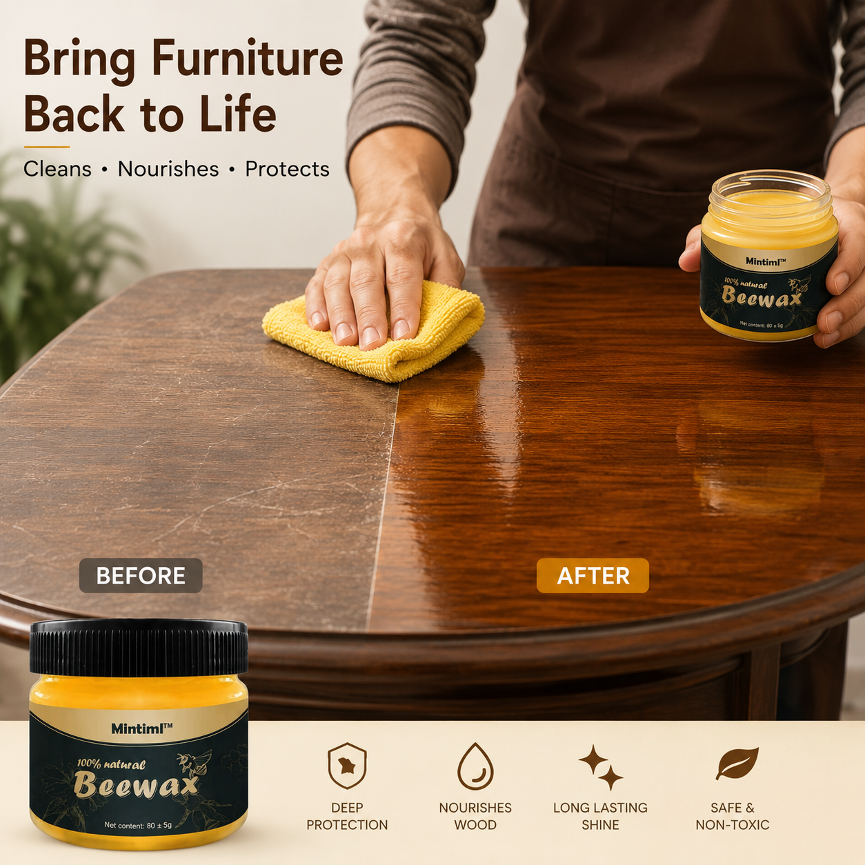 Wood Seasoning Beeswax Polish – Furniture Care Wax
