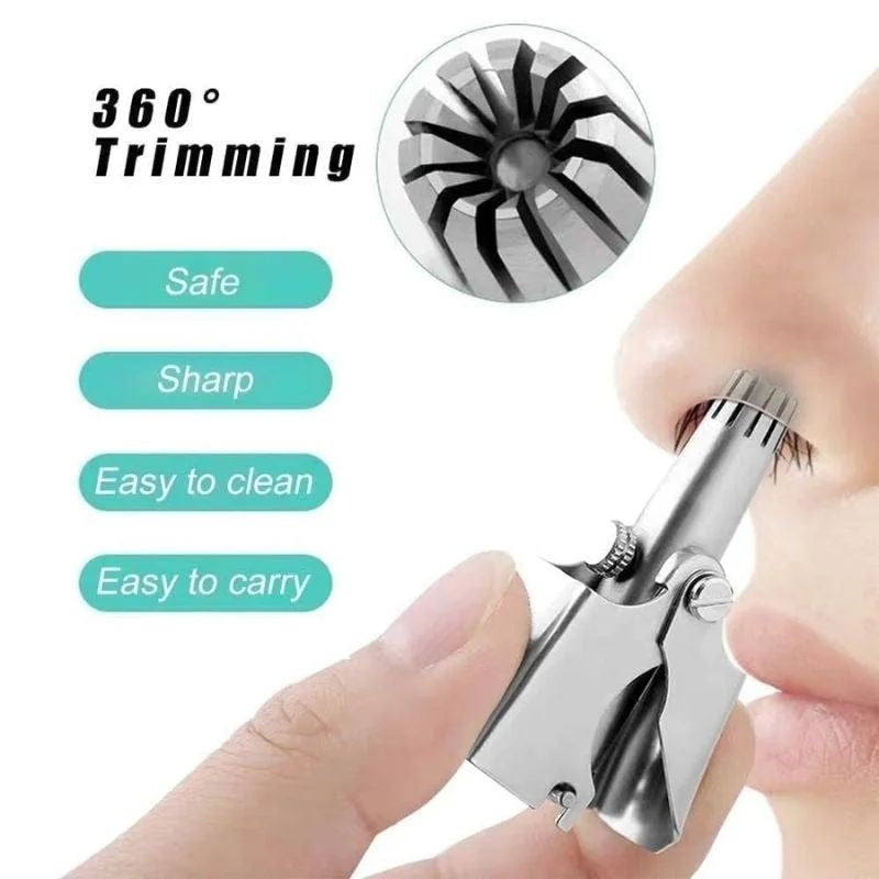 Manual Nose & Ear Hair Trimmer – Safe, Painless & Precise Grooming